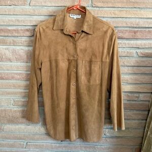 Maglia Genuine Suede Leather Shirt Small